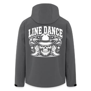 Line Dance Skull Cowboy - Men’s Recycled Softshell Jacket by Stanley/Stella - anthracite - Back - AI Model Male 185 light (185cm)