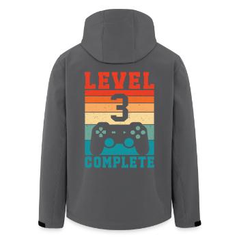3rd Birthday Level 3 Complete 3 Years Gamer - Men’s Recycled Softshell Jacket by Stanley/Stella - black - Back - AI Model Male 185 light (185cm)