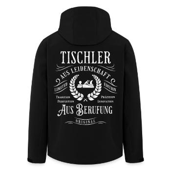 Carpentry profession of passion and pride - Men’s Recycled Softshell Jacket by Stanley/Stella - black - Back - AI Model Male 185 light (185cm)