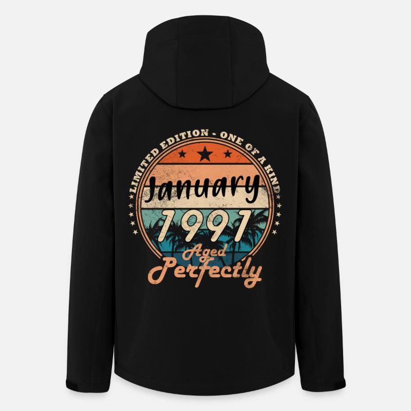 Légende du 35e anniversaire janvier 1991 - Veste softshell homme en polyester recyclé Stanley/Stella - noir