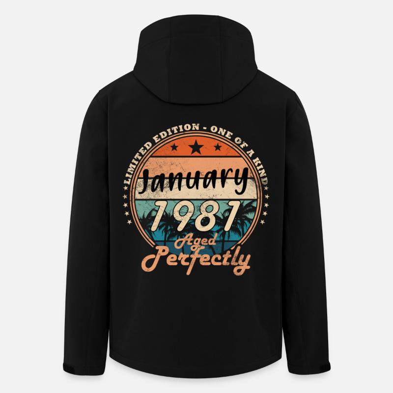 45e anniversaire Original janvier 1981 - Veste softshell homme en polyester recyclé Stanley/Stella - noir