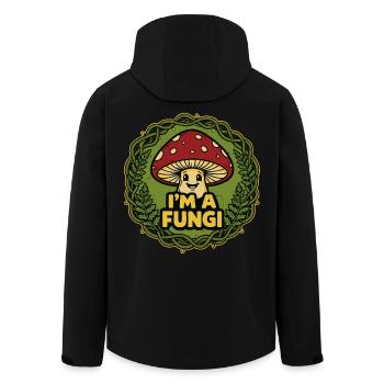Je suis un champignon – Jeu de mots drôle avec des champignons - Veste softshell homme en polyester recyclé Stanley/Stella - noir - Dos - AI Model Male 185 light (185cm)