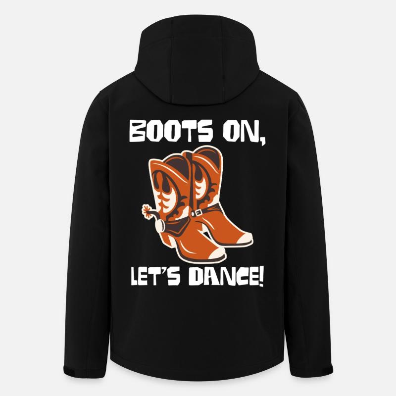 Boots On: Tanzende Cowboy-Stiefel - Recycelte Männer Softshell-Jacke von Stanley/Stella - Schwarz
