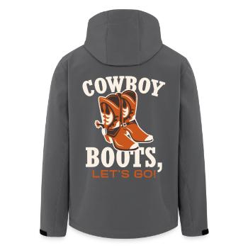 Cowboy Boots Let's Go - Recycelte Männer Softshell-Jacke von Stanley/Stella - Schwarz - Hinten - AI Model Male 185 light (185cm)