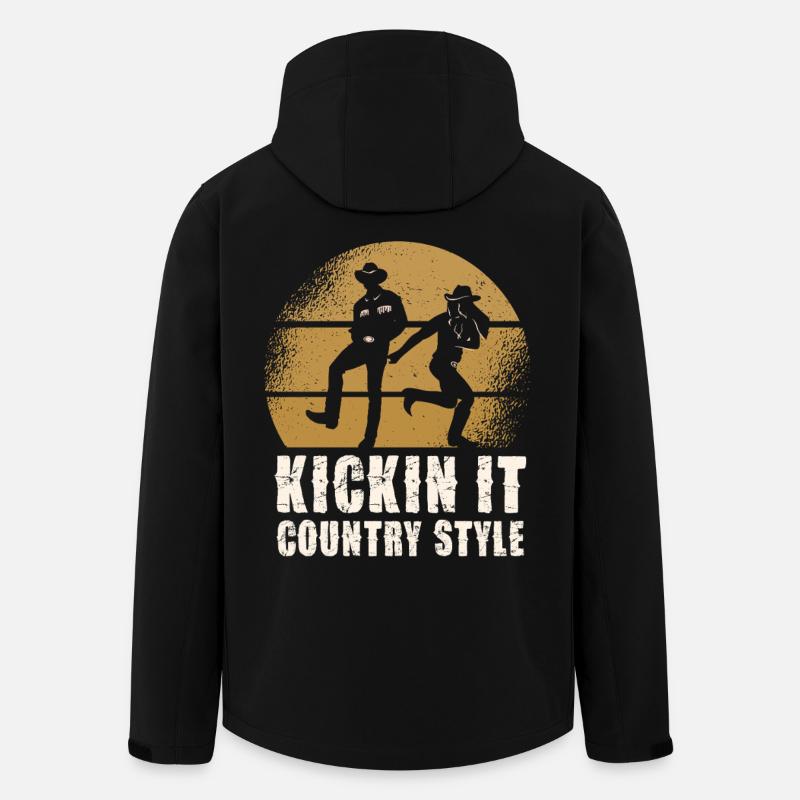 Cowboy Country Kickin It - Recycelte Männer Softshell-Jacke von Stanley/Stella - Schwarz