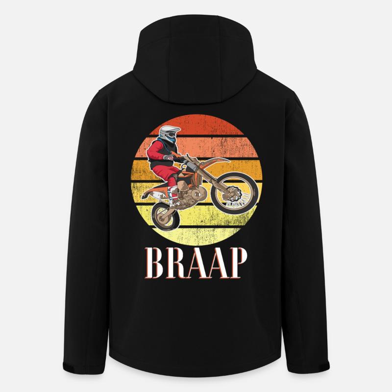 Dirt Biking Braap - Recycelte Männer Softshell-Jacke von Stanley/Stella - Schwarz