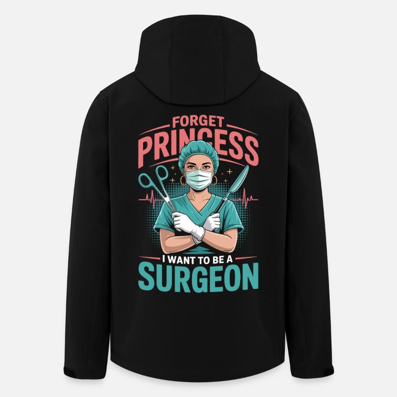 Médecin combatif : Pas une princesse - Veste softshell homme en polyester recyclé Stanley/Stella - noir