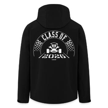 Class Of 2026 (Abschlussklasse Zieleinfahrt White) - Recycelte Männer Softshell-Jacke von Stanley/Stella - Schwarz - Hinten - AI Model Male 185 light (185cm)