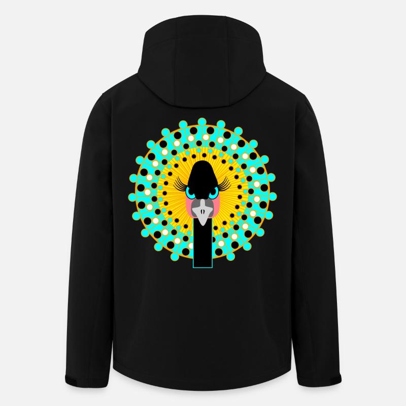 Vogel-Mädchen-Power - Recycelte Männer Softshell-Jacke von Stanley/Stella - Schwarz