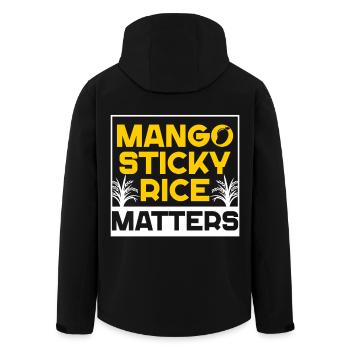 Mango Sticky Rice - Men’s Recycled Softshell Jacket by Stanley/Stella - black - Back - AI Model Male 185 light (185cm)