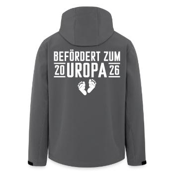 Babyparty Befördert zum Uropa 2026 - Recycelte Männer Softshell-Jacke von Stanley/Stella - Anthrazit - Hinten - AI Model Male 185 light (185cm)