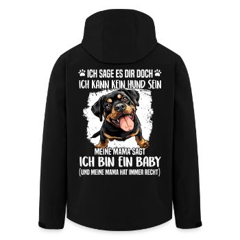 Propriétaire de Rottweiler T Mère de Rottweiler - Veste softshell homme en polyester recyclé Stanley/Stella - noir - Dos - AI Model Male 185 light (185cm)
