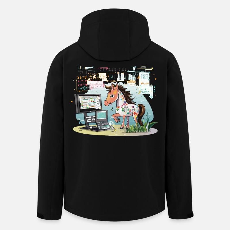 Digital Graffiti Pony - Men’s Recycled Softshell Jacket by Stanley/Stella - black