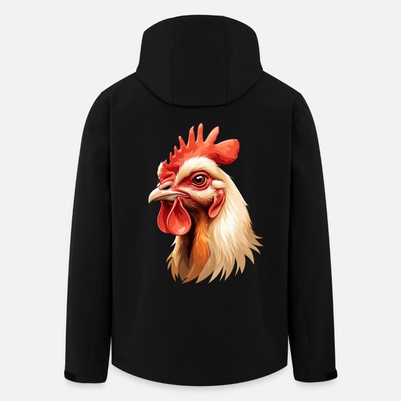 Hahnenkopf Farbexplosion - Recycelte Männer Softshell-Jacke von Stanley/Stella - Schwarz