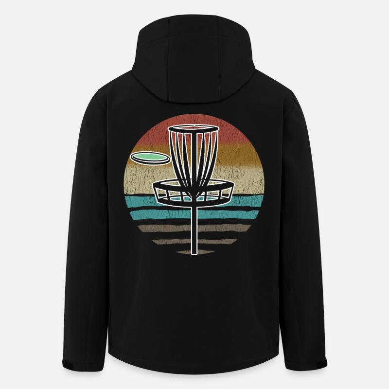 Disc Golf Sunset  - Men’s Recycled Softshell Jacket by Stanley/Stella - black