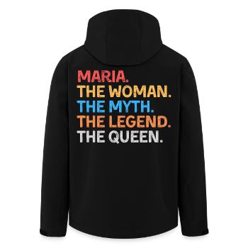 Maria la Femme Le Mythe La Légende La Reine - Veste softshell homme en polyester recyclé Stanley/Stella - noir - Dos - AI Model Male 185 light (185cm)