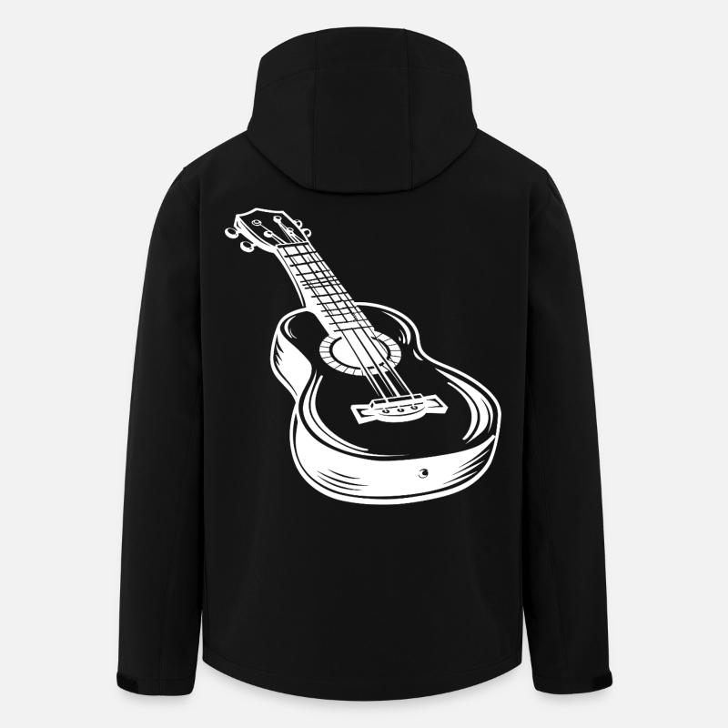 Sketch de ukulélé - Veste softshell homme en polyester recyclé Stanley/Stella - noir
