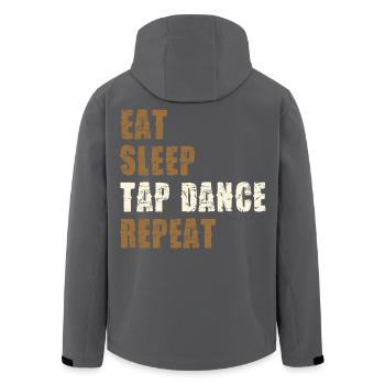 Eat Sleep Tap Dance Repeat - Recycelte Männer Softshell-Jacke von Stanley/Stella - Schwarz - Hinten - AI Model Male 185 light (185cm)