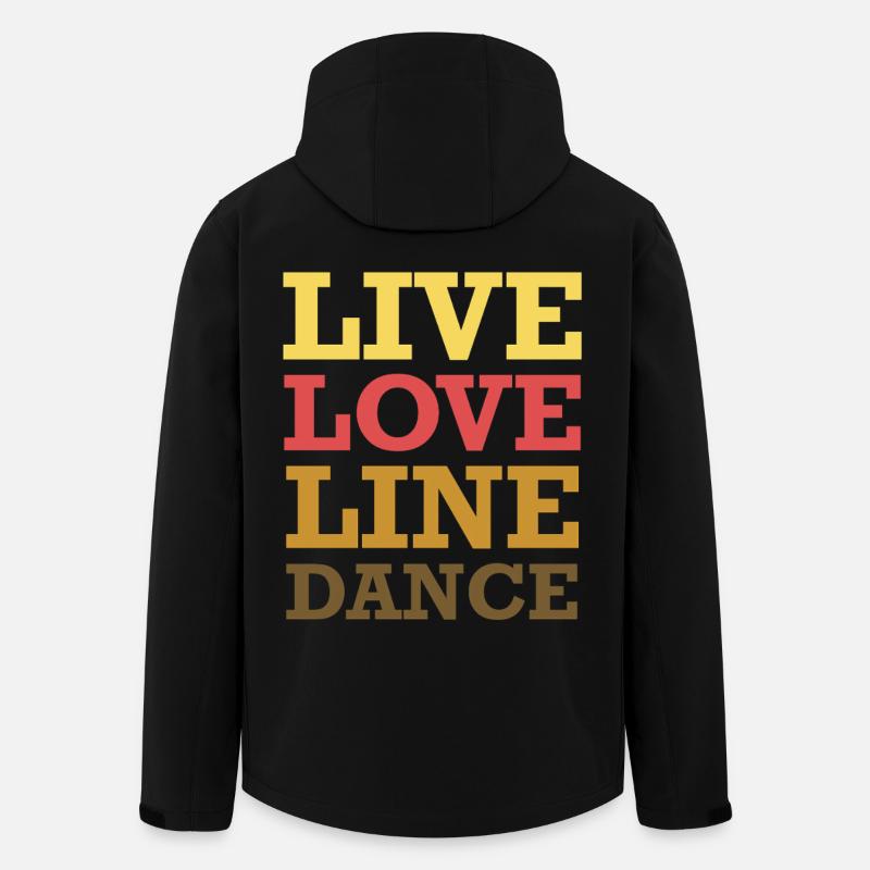 Live Love Line Dance - Recycelte Männer Softshell-Jacke von Stanley/Stella - Schwarz