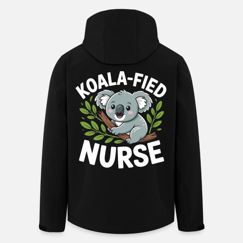 Koala nurse in the tree - Men’s Recycled Softshell Jacket by Stanley/Stella - black