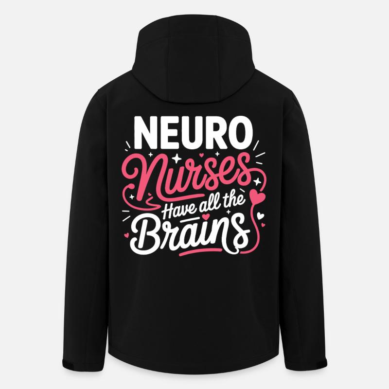 NeuroNurse All Brains Design - Men’s Recycled Softshell Jacket by Stanley/Stella - black