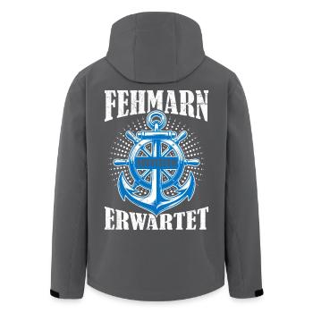 Ostsee Urlaub FEHMARN ERWARTET Lustiges - Recycelte Männer Softshell-Jacke von Stanley/Stella - Schwarz - Hinten - AI Model Male 185 light (185cm)