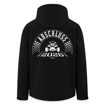 Abschluss 2026 (Schulabschluss / Zieleinfahrt / W) - Recycelte Männer Softshell-Jacke von Stanley/Stella - Schwarz - Hinten - AI Model Male 185 light (185cm)