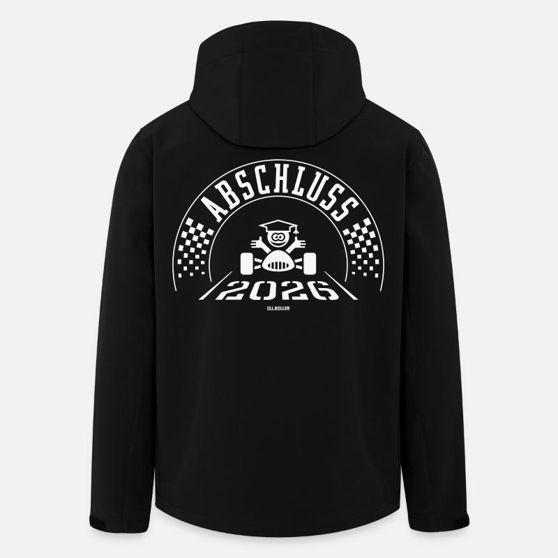 Abschluss 2026 (Schulabschluss / Zieleinfahrt / W) - Recycelte Männer Softshell-Jacke von Stanley/Stella - Schwarz