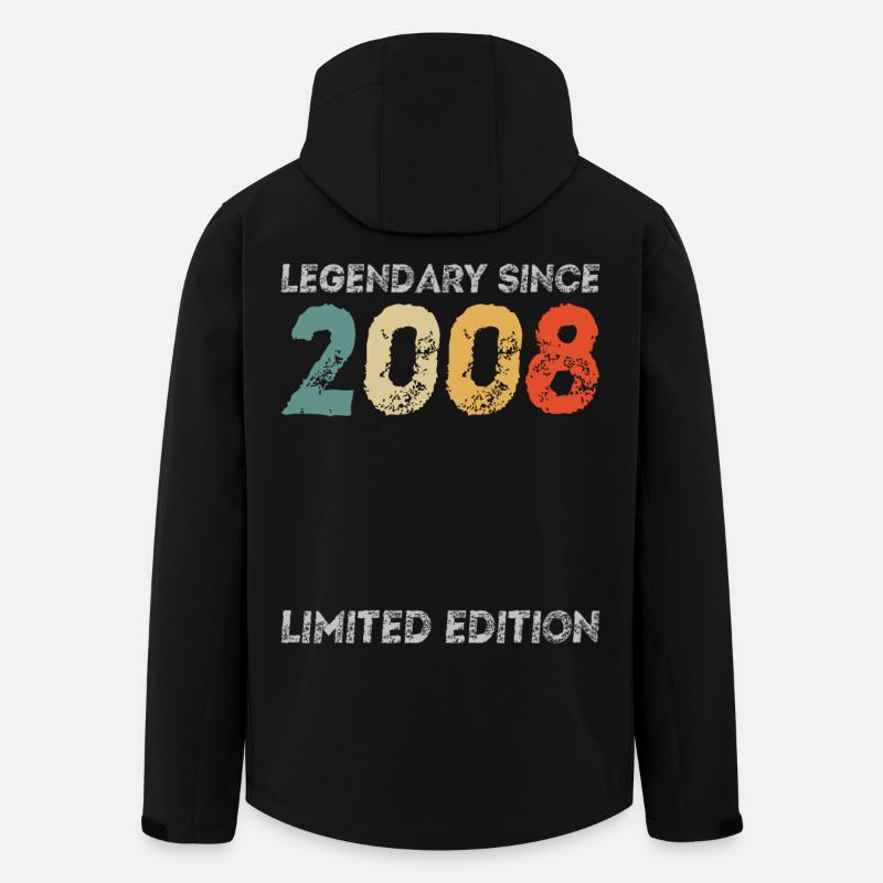 18e anniversaire Légendaire depuis 2008 - Veste softshell homme en polyester recyclé Stanley/Stella - noir