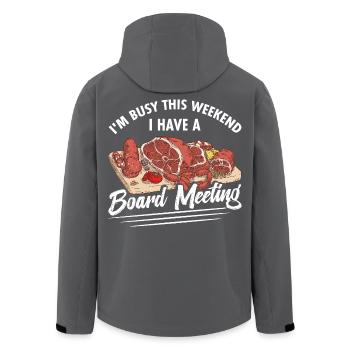  Charcuterie Board Meeting Food Items Charcuterie - Men’s Recycled Softshell Jacket by Stanley/Stella - anthracite - Back - AI Model Male 185 light (185cm)