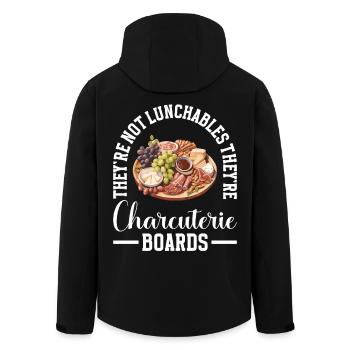 Charcuterie Tablette d’ardoise au fromage Sanglier - Veste softshell homme en polyester recyclé Stanley/Stella - noir - Dos - AI Model Male 185 light (185cm)