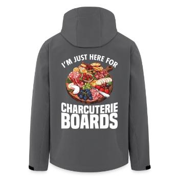  Charcuterie Board Making Slate Food Cheese Board - Men’s Recycled Softshell Jacket by Stanley/Stella - anthracite - Back - AI Model Male 185 light (185cm)