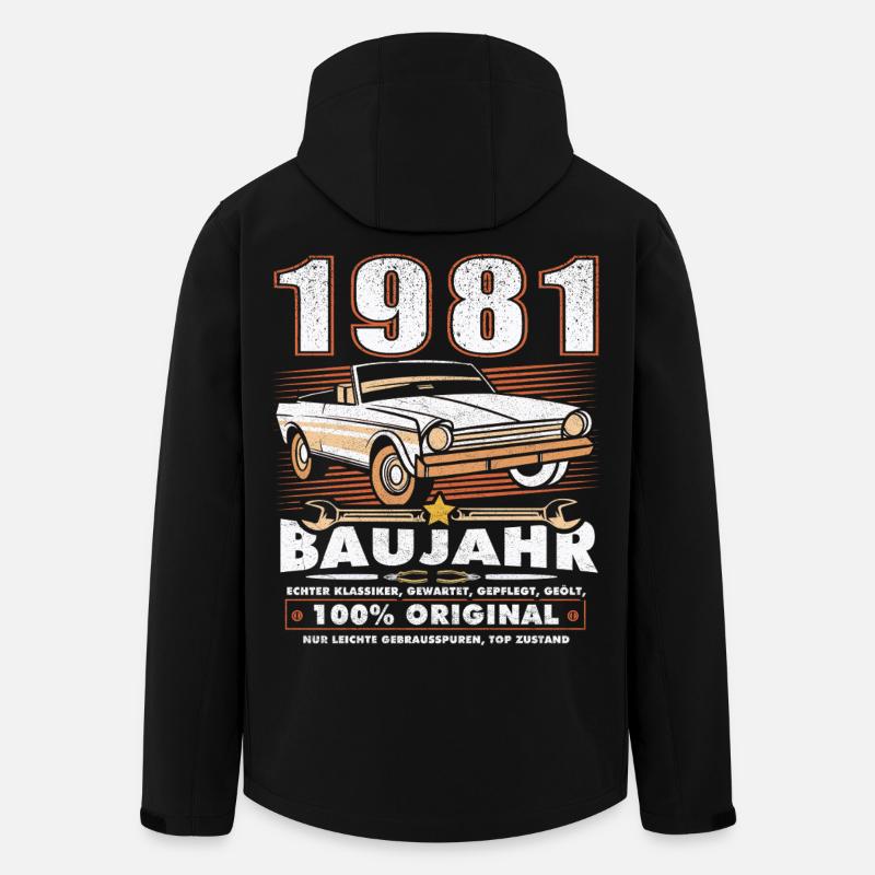 Birthday - Oldtimer 1981 - Men’s Recycled Softshell Jacket by Stanley/Stella - black