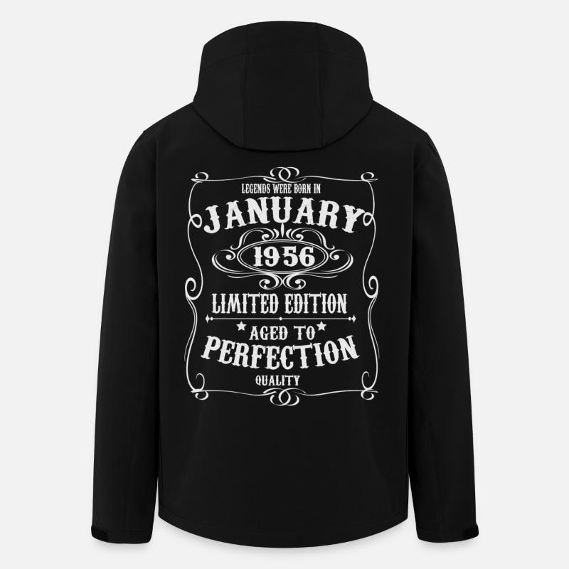 Legends-were-born-in-January-1956 - Men’s Recycled Softshell Jacket by Stanley/Stella - black