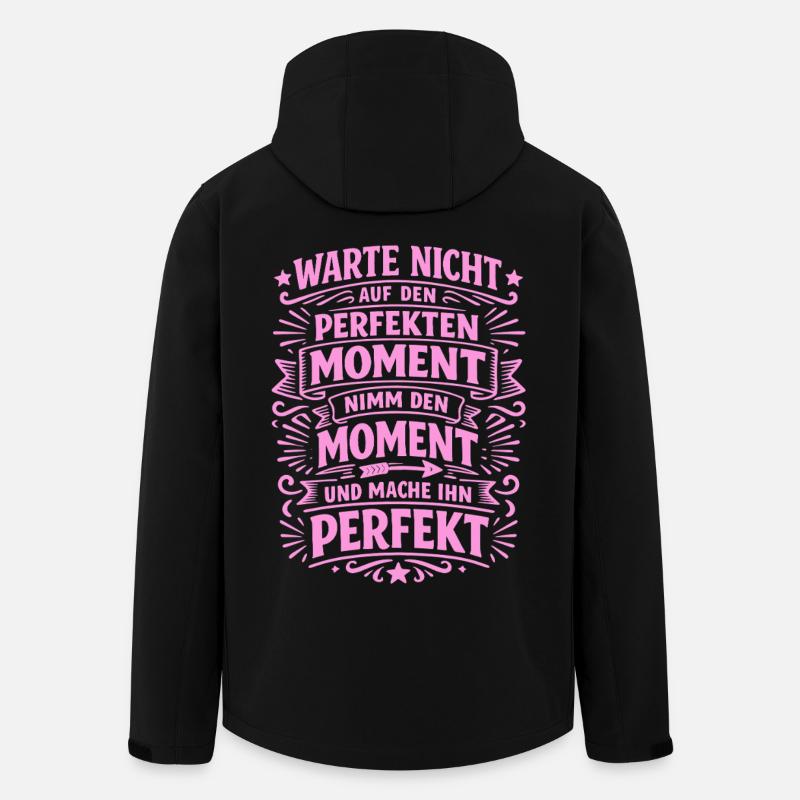 Don't wait – seize the moment - Men’s Recycled Softshell Jacket by Stanley/Stella - black