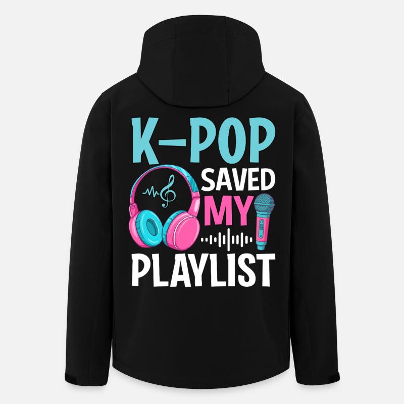 K-Pop Saved My Playlist - Recycelte Männer Softshell-Jacke von Stanley/Stella - Schwarz