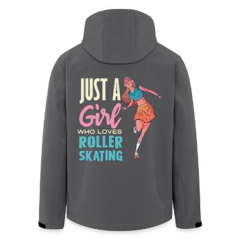 Just a Girl Loves Roller Skating - Recycelte Männer Softshell-Jacke von Stanley/Stella - Schwarz - Hinten - AI Model Male 185 light (185cm)