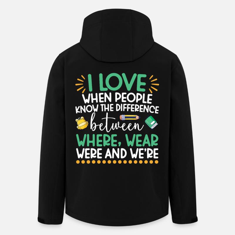 ELA-Lehrerwertschätzung Englisch Sprachkunst - Recycelte Männer Softshell-Jacke von Stanley/Stella - Schwarz