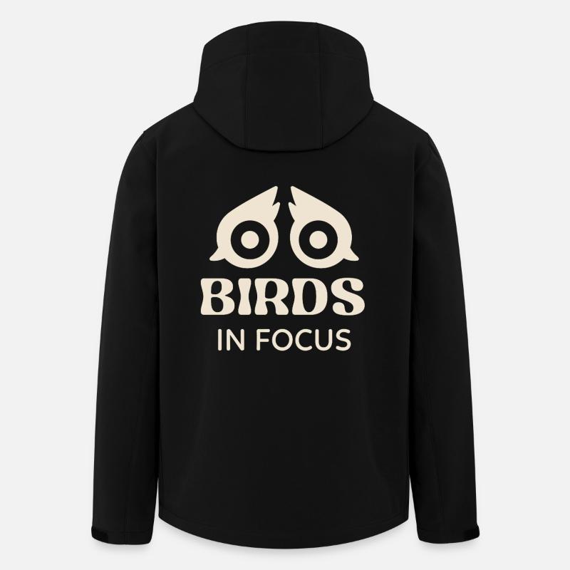 Vögel im Fokus - Recycelte Männer Softshell-Jacke von Stanley/Stella - Schwarz