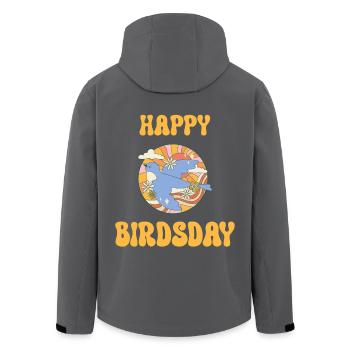 JOYEUX JOUR DES OISEAUX - Veste softshell homme en polyester recyclé Stanley/Stella - noir - Dos - AI Model Male 185 light (185cm)