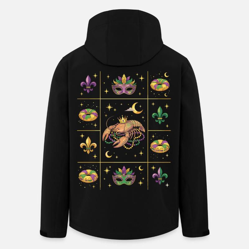 Mardi Gras du Carnaval des Écrevissés - Veste softshell homme en polyester recyclé Stanley/Stella - noir