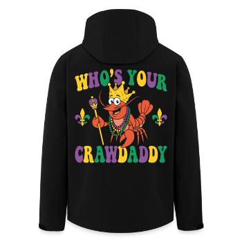 Who's Your Crawdaddy Funny Mardi Gras - Men’s Recycled Softshell Jacket by Stanley/Stella - black - Back - AI Model Male 185 light (185cm)