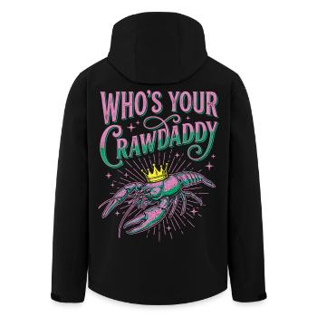 Who's Your Crawdaddy Funny Mardi Gras - Men’s Recycled Softshell Jacket by Stanley/Stella - black - Back - AI Model Male 185 light (185cm)