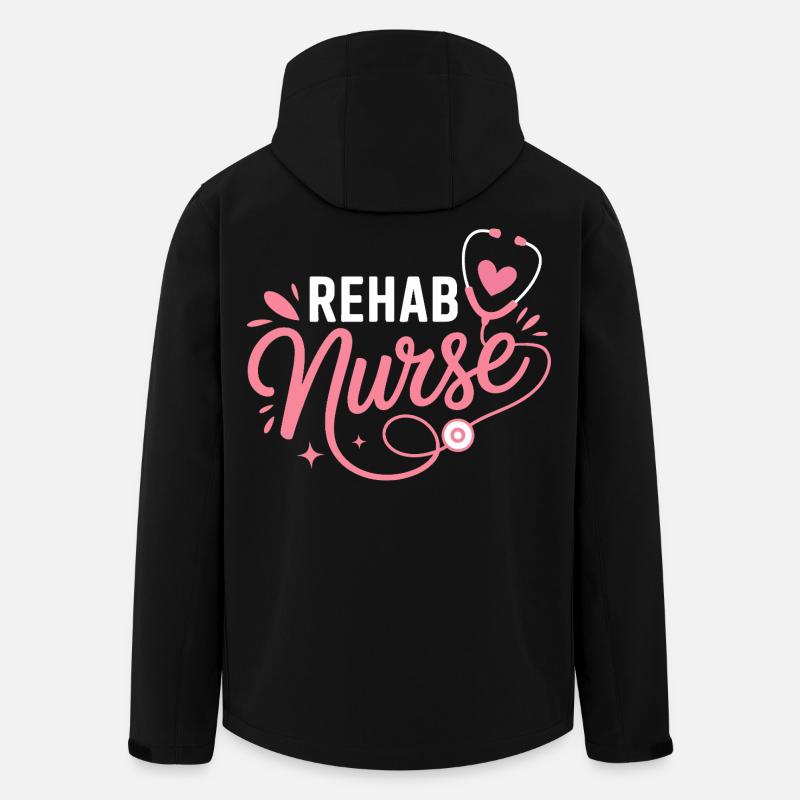 Reha Nurse Stethoskop-Design - Recycelte Männer Softshell-Jacke von Stanley/Stella - Schwarz