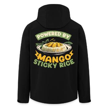 Powered By Mango Sticky Rice - Men’s Recycled Softshell Jacket by Stanley/Stella - black - Back - AI Model Male 185 light (185cm)