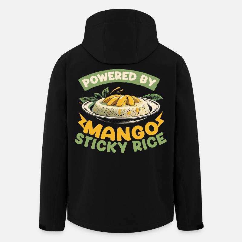 Powered By Mango Sticky Rice - Men’s Recycled Softshell Jacket by Stanley/Stella - black