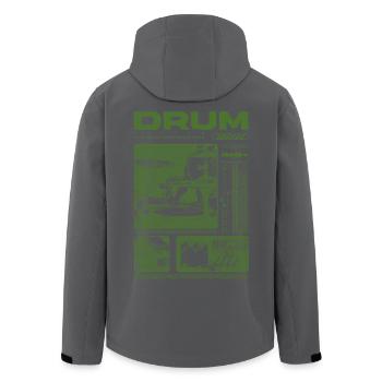 Rock Drummer Drum Player Streetwear - Men’s Recycled Softshell Jacket by Stanley/Stella - black - Back - AI Model Male 185 light (185cm)