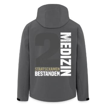 2. Staatsexamen Medizin - Recycelte Männer Softshell-Jacke von Stanley/Stella - Schwarz - Hinten - AI Model Male 185 light (185cm)