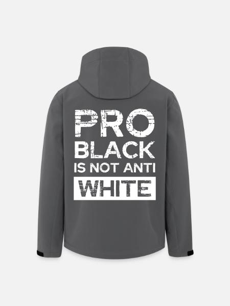 Pro-Noir, pas Anti Blanc - Veste softshell homme en polyester recyclé Stanley/Stella - noir