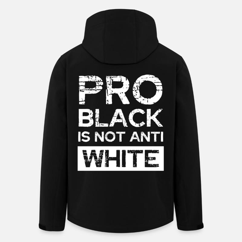 Pro Black Nicht Anti White - Recycelte Männer Softshell-Jacke von Stanley/Stella - Schwarz